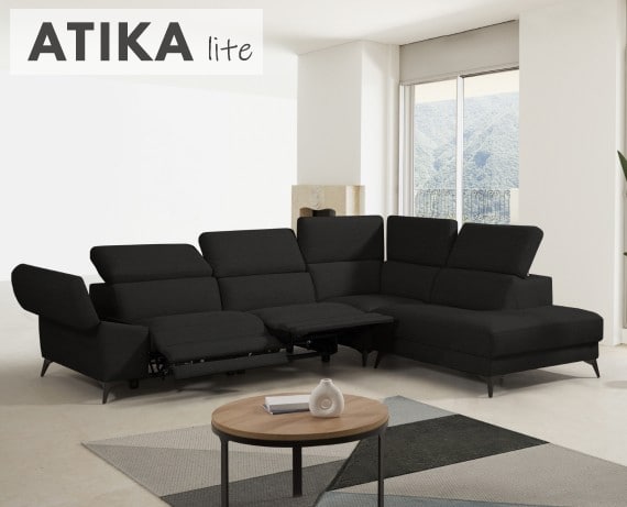 Sofá rinconera relax de tela Atika Lite de StyleKomfort - principal