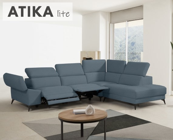 Sofá rinconera relax de tela Atika Lite de StyleKomfort - principal