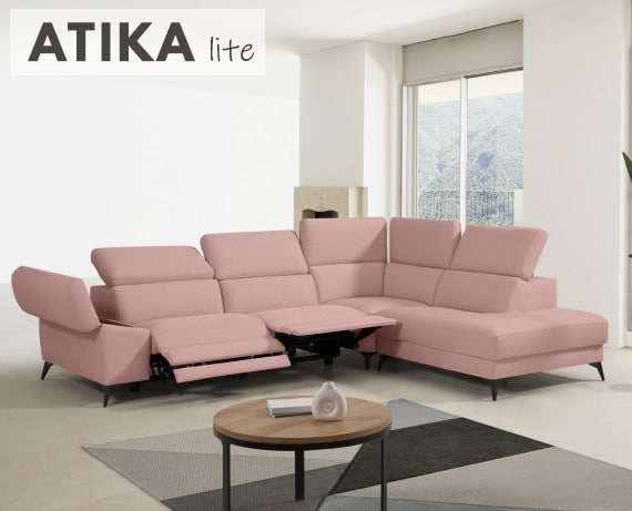 Sofá rinconera relax de tela Atika Lite de StyleKomfort - principal