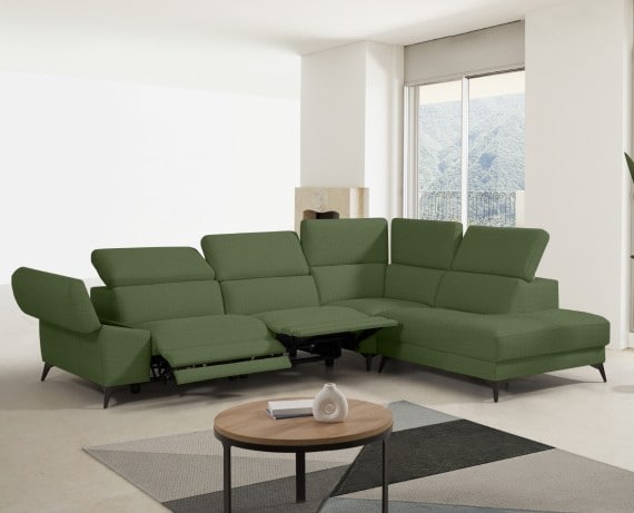 Sofá rinconera relax de tela Atika Lite de StyleKomfort - principal