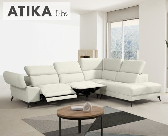 Sofá rinconera relax de tela Atika Lite de StyleKomfort - principal