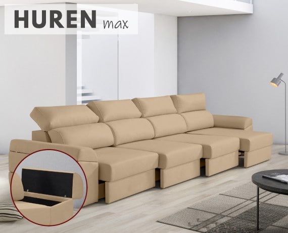 Sofá de tela Huren Max de HOME - principal