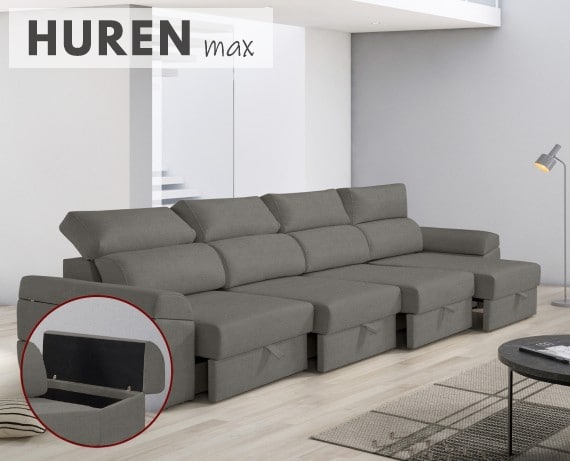 Sofá de tela Huren Max de HOME - principal