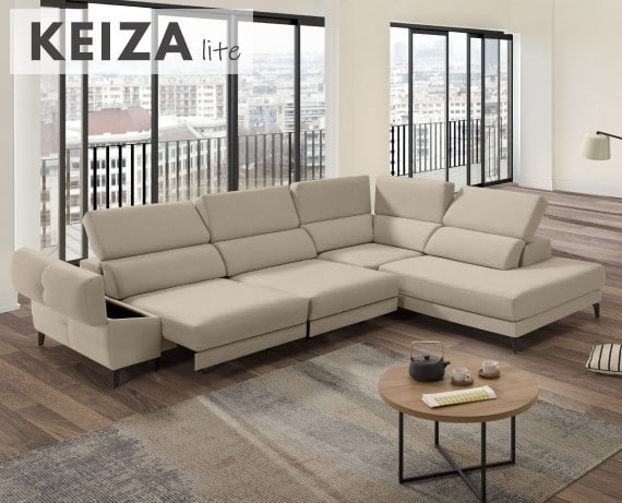Sofá rinconera de tela Keiza Lite de StyleKomfort - principal