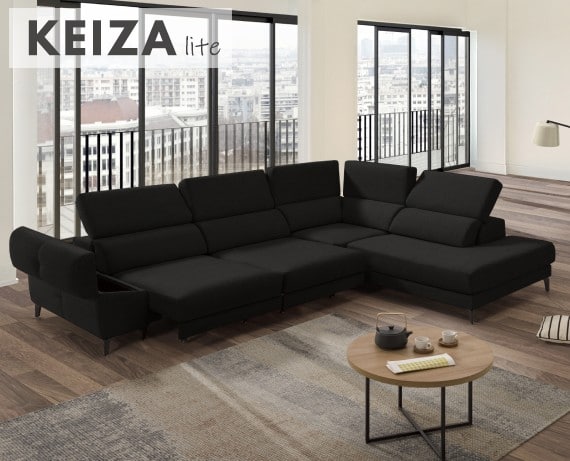 Sofá rinconera de tela Keiza Lite de StyleKomfort - principal