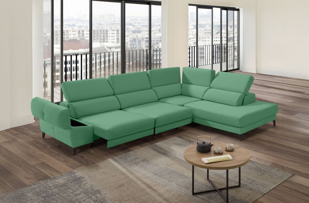 Sofá rinconera de tela Keiza Lite de StyleKomfort - principal