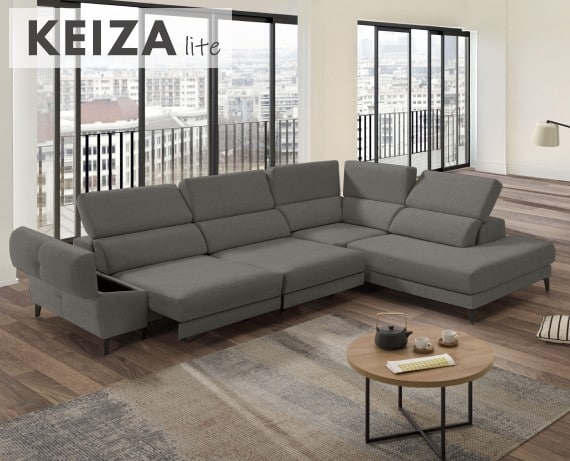 Sofá rinconera de tela Keiza Lite de StyleKomfort - principal
