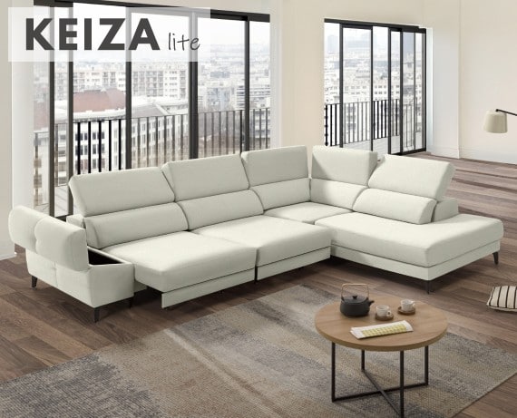 Sofá rinconera de tela Keiza Lite de StyleKomfort - principal