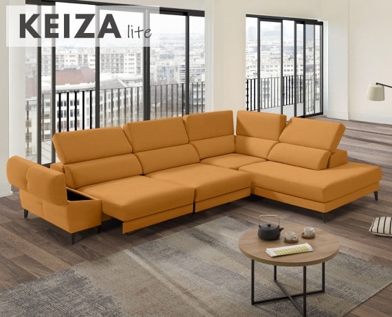 Sofá rinconera de tela Keiza Lite de StyleKomfort - principal