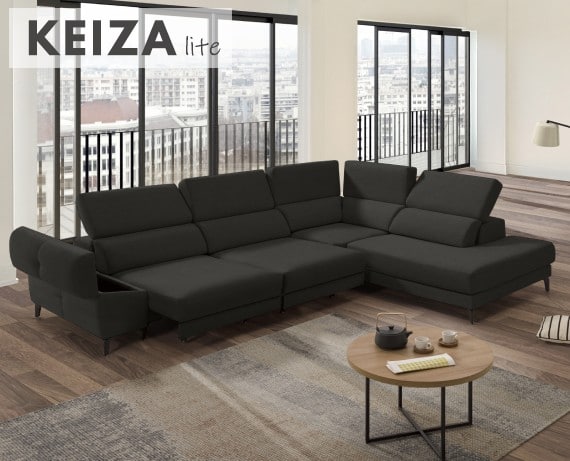 Sofá rinconera de tela Keiza Lite de StyleKomfort - principal