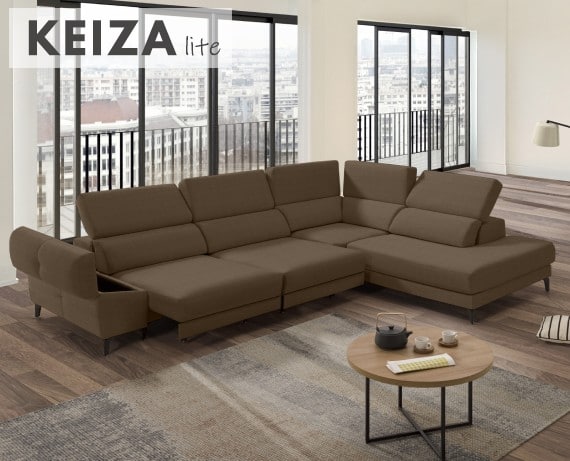 Sofá rinconera de tela Keiza Lite de StyleKomfort - principal