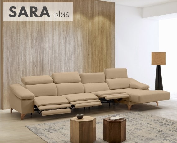 Sofá relax de tela Sara Plus de StyleKomfort - principal