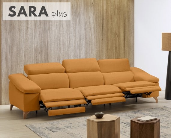 Sofá relax de tela Sara Plus de StyleKomfort - principal