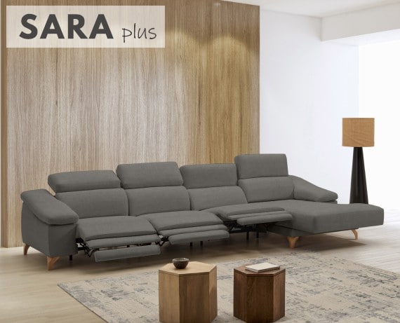 Sofá relax de tela Sara Plus de StyleKomfort - principal