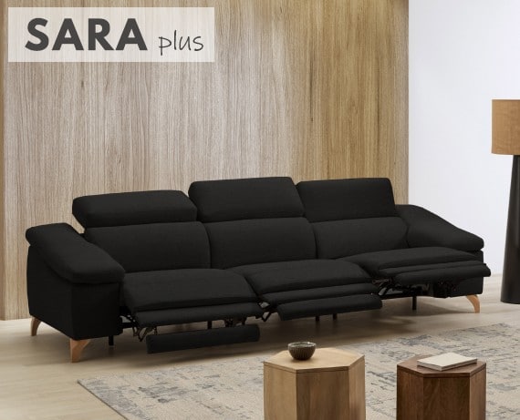 Sofá relax de tela Sara Plus de StyleKomfort - principal