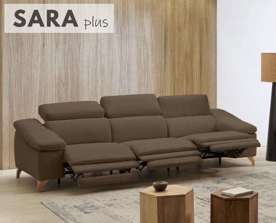 Sofá relax de tela Sara Plus de StyleKomfort - principal