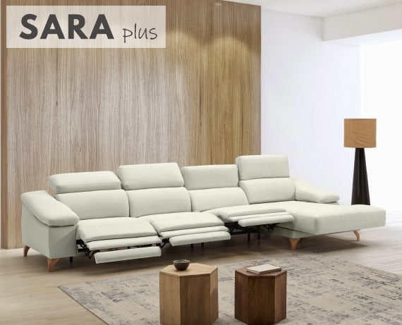 Sofá relax de tela Sara Plus de StyleKomfort - principal
