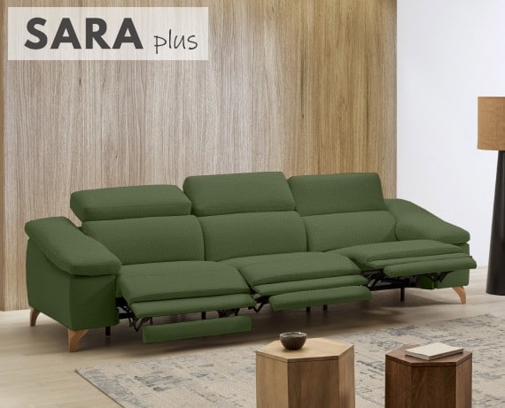 Sofá relax de tela Sara Plus de StyleKomfort - principal