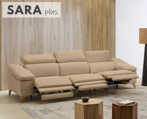 Sofá relax de tela Sara Plus de StyleKomfort - principal
