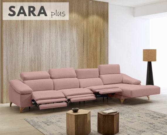 Sofá relax de tela Sara Plus de StyleKomfort - principal