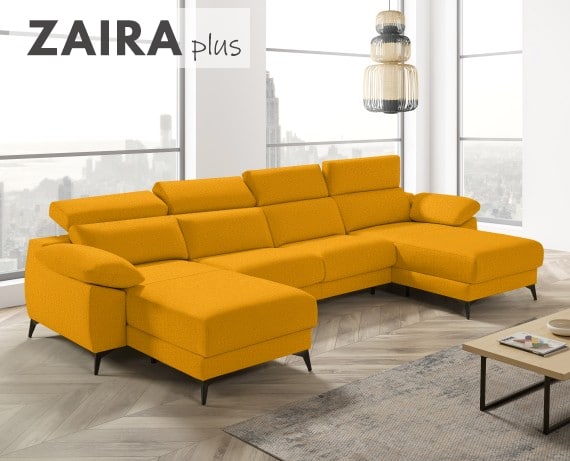 Sofá cama apertura italiana de tela Zaira Plus de StyleKomfort - principal