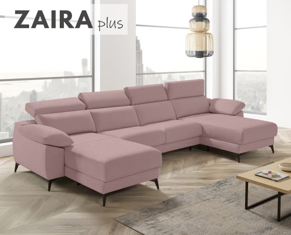 Sofá cama apertura italiana de tela Zaira Plus de StyleKomfort - principal