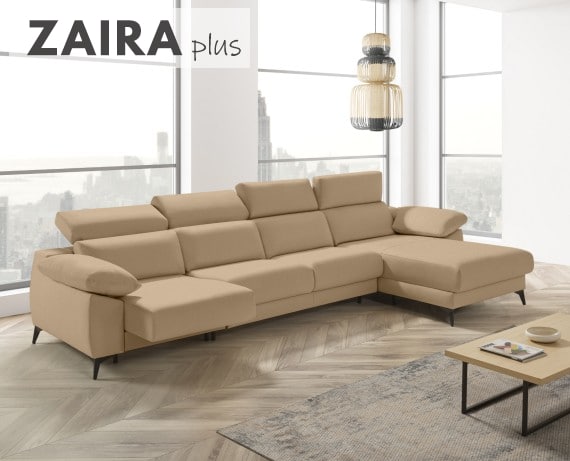 Sofá cama apertura italiana de tela Zaira Plus de StyleKomfort - principal
