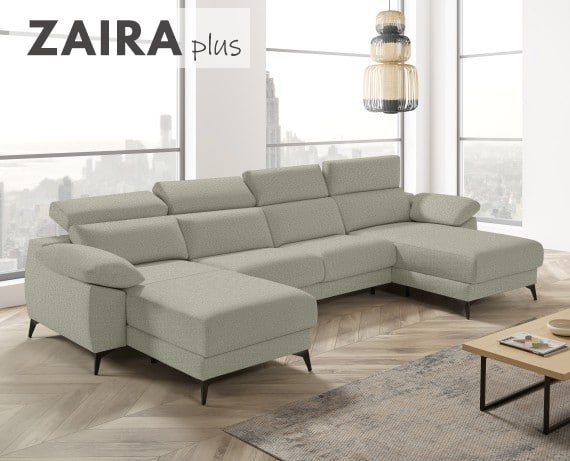 Sofá cama apertura italiana de tela Zaira Plus de StyleKomfort - principal