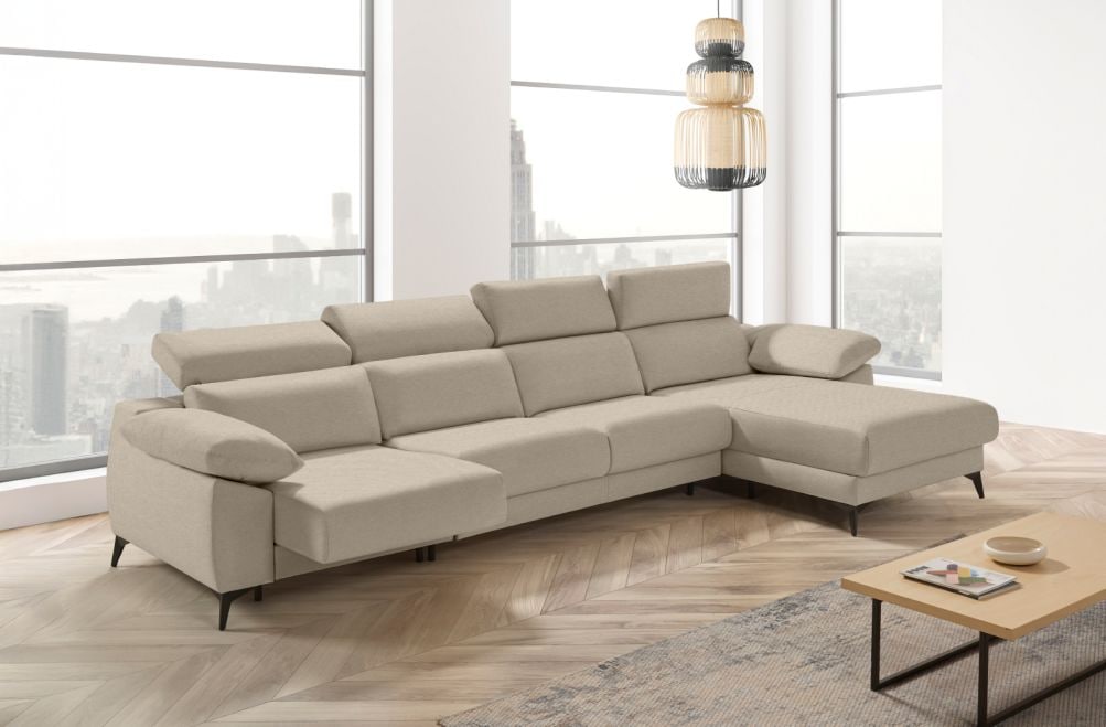 Sofá cama apertura italiana de tela Zaira Plus de StyleKomfort - principal