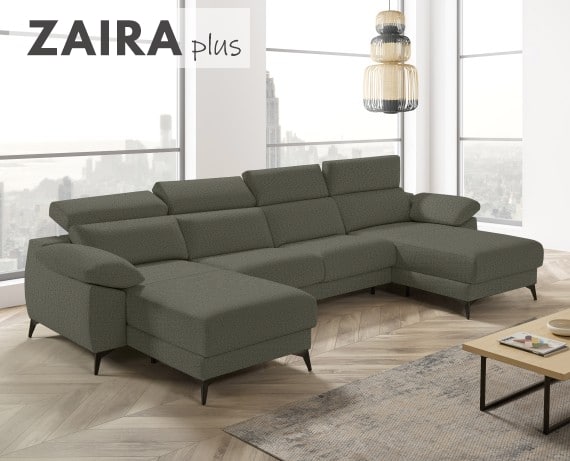 Sofá cama apertura italiana de tela Zaira Plus de StyleKomfort - principal
