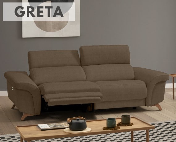 Sofá relax de tela Greta de HOME - principal
