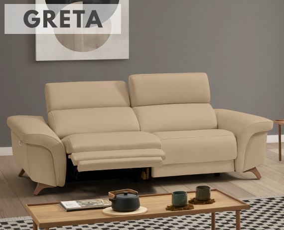 Sofá relax de tela Greta de HOME - principal