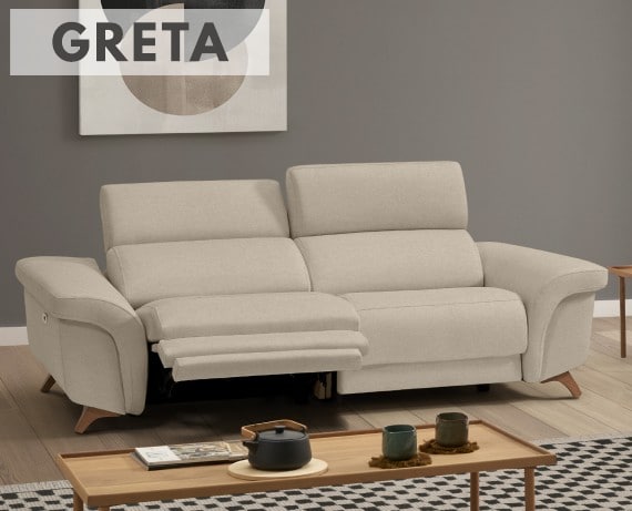 Sofá relax de tela Greta de HOME - principal
