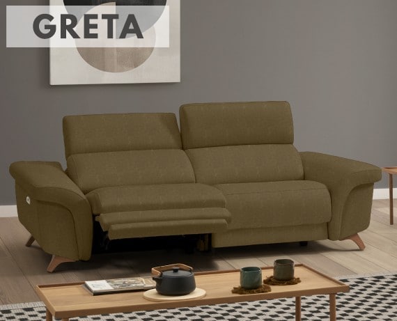 Sofá relax de tela Greta de HOME - principal