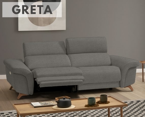 Sofá relax de tela Greta de HOME - principal