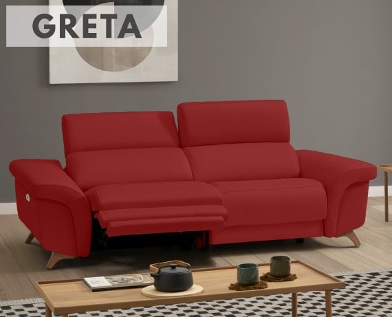 Sofá relax de tela Greta de HOME - principal
