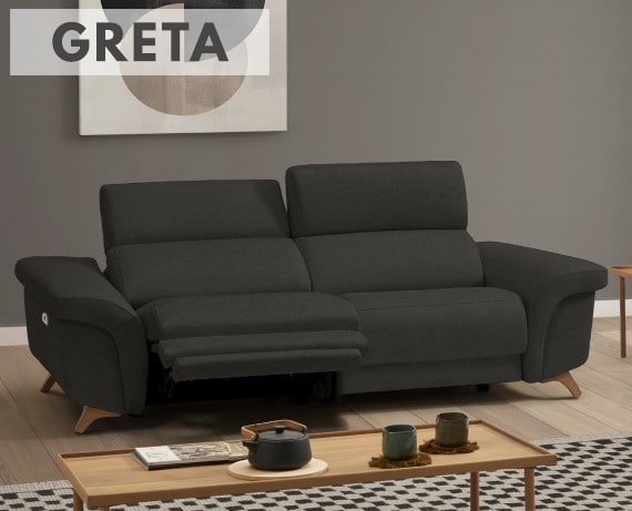 Sofá relax de tela Greta de HOME - principal