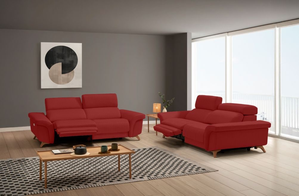 Sofá relax de tela Greta de HOME - principal