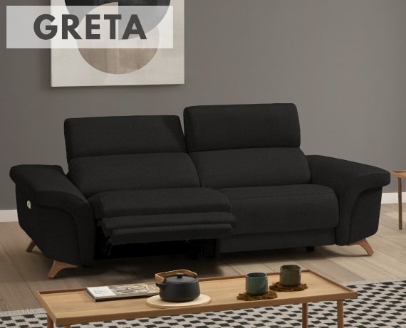 Sofá relax de tela Greta de HOME - principal