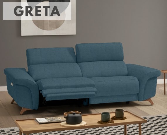 Sofá relax de tela Greta de HOME - principal