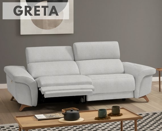Sofá relax de tela Greta de HOME - principal