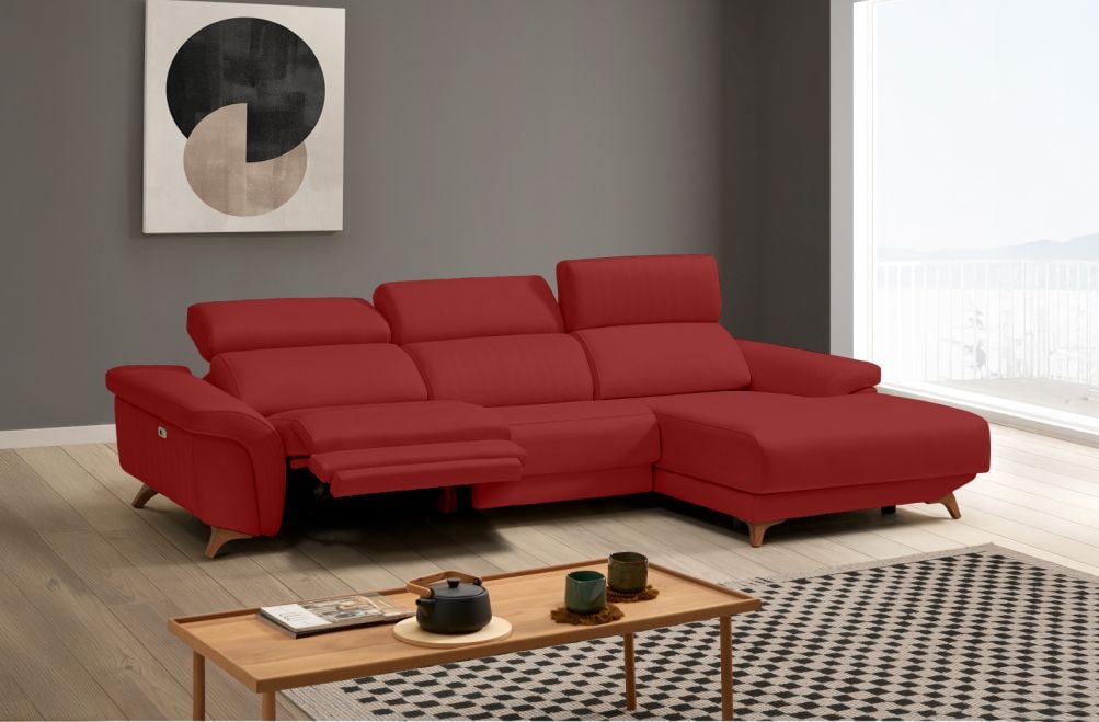 Sofá relax de tela Greta de HOME - principal