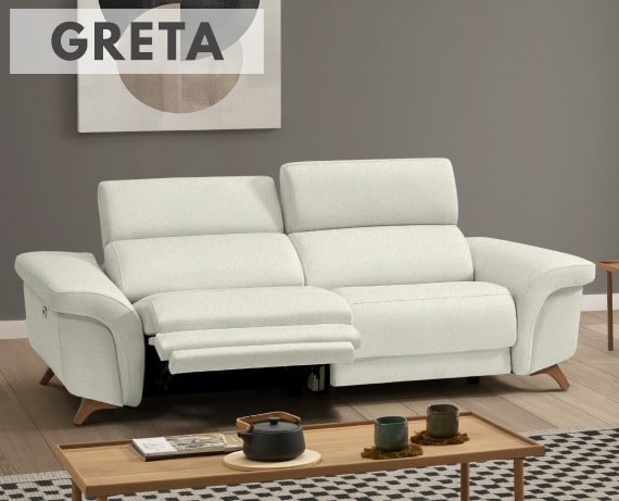 Sofá relax de tela Greta de HOME - principal