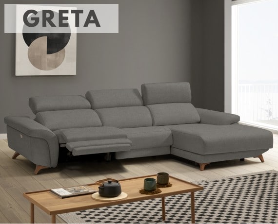 Sofá relax de tela Greta de HOME - principal