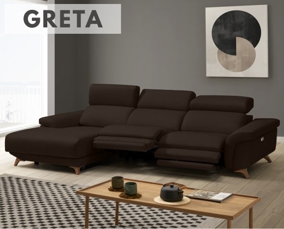 Sofá relax de tela Greta de HOME - principal