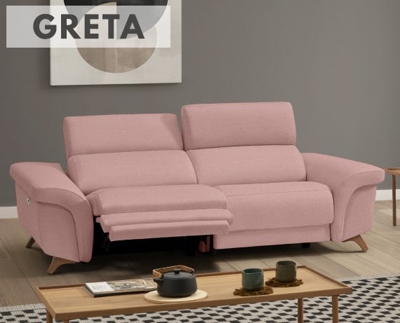 Sofá relax de tela Greta de HOME - principal