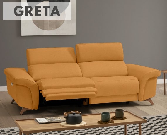 Sofá relax de tela Greta de HOME - principal
