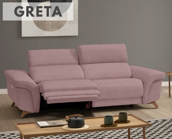 Sofá relax de tela Greta de HOME - principal