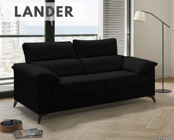 Sofá cama de apertura italiana de tela Lander de HOME - principal