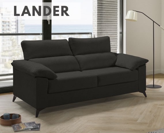 Sofá cama de apertura italiana de tela Lander de HOME - principal